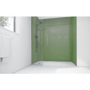 Wickes Forest Green Acrylic 1200 x 900mm 2 Sided Shower Pane