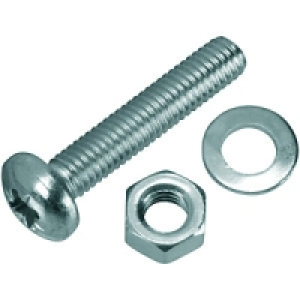 Wickes Machine Screws With Nut & Washer M5x25mm Pack 8 £2.99