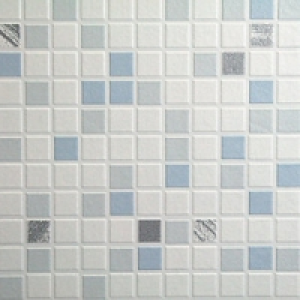 Contour Checker Decorative Wallpaper Blue &pound;12.99