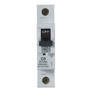 MK MCB Single Pole Type C 6A 230V C6 £5.17