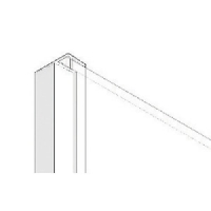 Aqualux Universal Bath/Shower Screen Angled Side Seal 2000mm £9.99