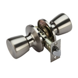 Wickes Passage Knob Set Satin Nickel Finish
