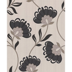 Superfresco Easy Honeysuckle Fan Decorative Wallpaper Black/ £17.49