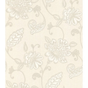 Graham & Brown Premier Juliet Decorative Wallpaper White 10m £16.49