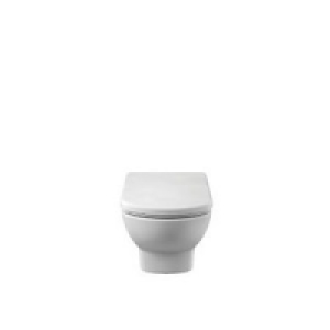 Wickes Pelosa Wall Hung Toilet Pan with Soft Close Toilet Se £215.00