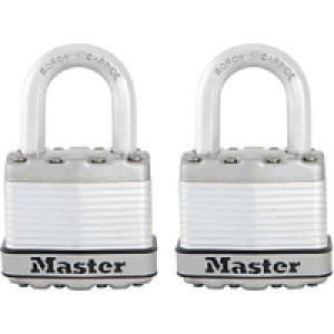 Master Lock Excell M1EURT Laminated Steel Padlock 45mm 2 Pac