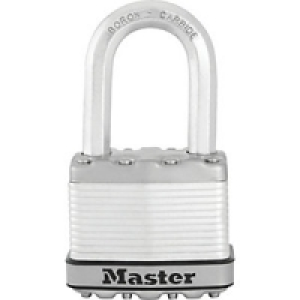 Master Lock Excell M5KALF Long Shackle Laminated Steel Padlo