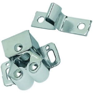 Wickes Double Roller Catch Chrome Plated 10 Pack