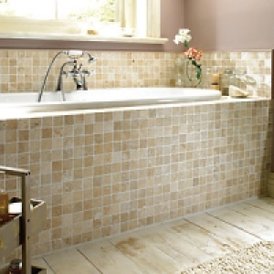 Wickes Tumbled Travertine Mosaic Tile 305 x 305mm