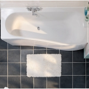 Wickes Aswan Offset Bath Right Hand White 1700mm £150.00