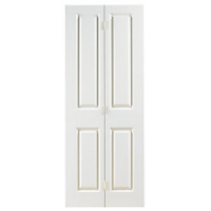 Wickes Stirling Internal Bi-Fold Door White Grained Moulded