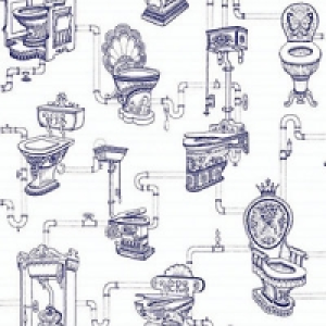 Graham & Brown Loo Loo Decorative Wallpaper Blue