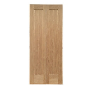 Wickes Geneva Internal Bi-Fold Door Oak Veneer 5 Panel 1981x