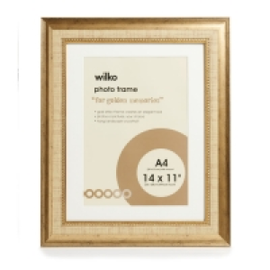 Wilko Dorchester Photo Frame Gold Effect 14inx11in £6.00