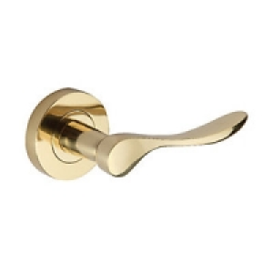 Wickes Elda Round Rose Handle Polished Brass Finish