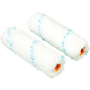 Wickes Mini Microfiber Roller Sleeve Medium Pile 100mm 2 Pac