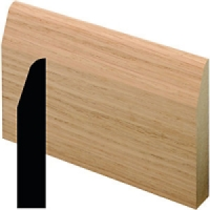 Wickes Real Oak Veneer Chamfered Skirting 15x120x2400mm