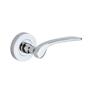 Wickes Ciro Round Rose Handle Set Polished Chrome Finish 3 P