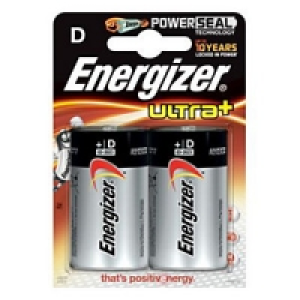 Energizer Ultra Plus Batteries D 2 Pack £3.99