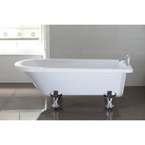 Wickes Decadent Single Ended Roll Top Bath White 1700mm