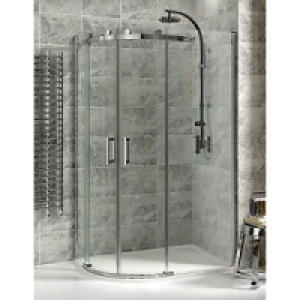 Wickes Offset Quadrant Frameless Roller Enclosure Chrome 120