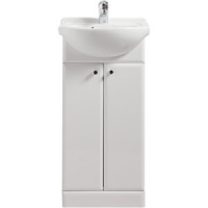 White Gloss Vanity Unit & Basin 450mm £100.00