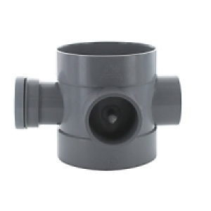 Wickes 110 x 32mm Short Boss Pipe Grey