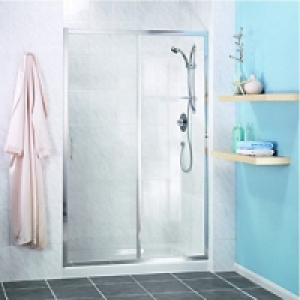 Wickes Sliding Door Shower Enclosure Chrome Frame 1200mm