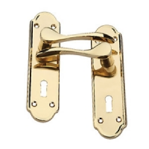 Wickes Romano Lock Handle Polished Brass Finish £16.62