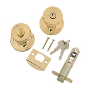 Wickes Entrance Knob Set Brass Finish £22.56