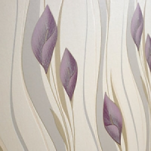 Superfresco Easy Peace Decorative Wallpaper Plum/Cream 10m £17.49