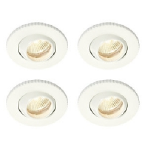 Mist Bathroom Downlight Tilted White 4 Pack