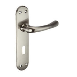 Wickes Gianni Lock Handle Satin Nickel Finish £16.62