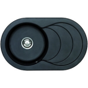 Wickes Asterite Oval Single Bowl Kitchen Sink Black £100.50