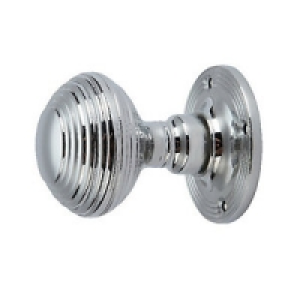 Wickes Ringed Mortice Knob Polished Chrome Finish