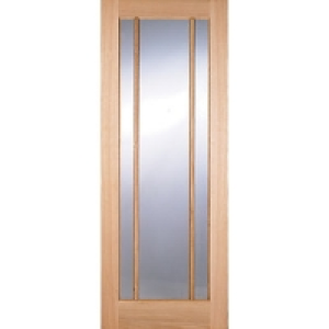 Wickes York Internal Oak Veneer Door Glazed 3 Panel 1981x762 £149.00