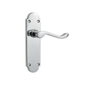 Wickes Vancouver Victorian Shaped Latch Handle Chrome Finish £16.39
