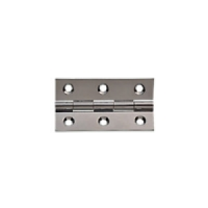 Wickes Butt Hinges Solid Brass Chrome Plated 63mm 2 Pack £3.49