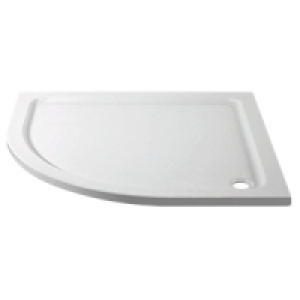 Wickes Offset Quadrant LH 45mm Cast StoneTray White 1200x800