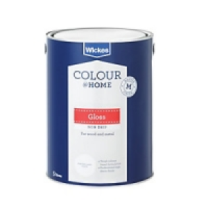 Wickes Non-Drip Gloss Paint Brilliant White 5L