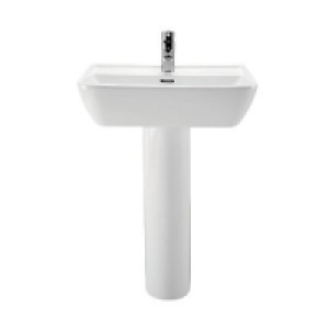 Wickes Renata Square Basin with Full Pedestal 600mm £125.00