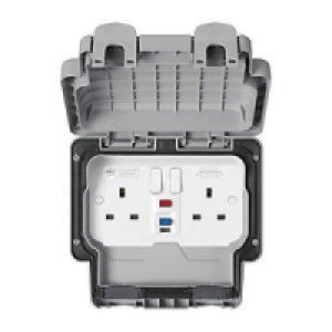 MK 2G 13A RCD Socket 30Ma Active