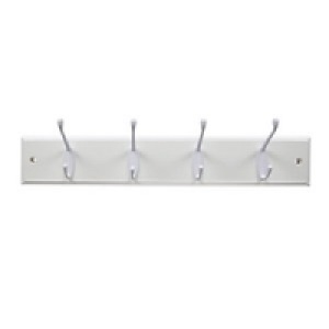 Wickes Light Duty Hook Rail White 450mm £9.49