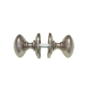 Wickes Victorian Mortice Knob Set Satin Nickel Finish