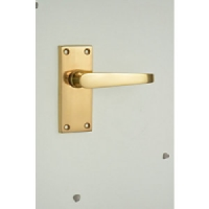 Wickes Rome Victorian Straight Latch Handle Polished Brass F