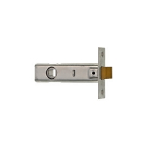 Wickes CE Bolt Through Tubular Latch Satin Nickel Finish 76m