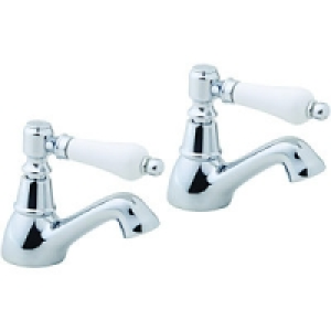 Wickes Cascada Basin Taps Chrome £65.99