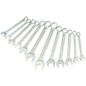 Wickes Chrome Plated Combination Spanner Set Pack 12