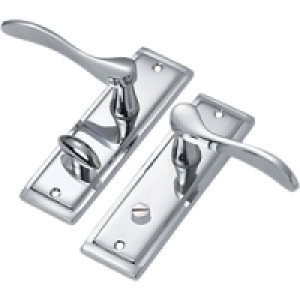 Wickes Bravo Bathroom Handle Polished Chrome Finish