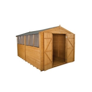 Wickes Shiplap Dip Treated Apex Shed Double Doors 12x8